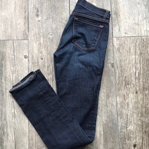 J BRAND Dark Vintage Skinny Jean, low rise size 27